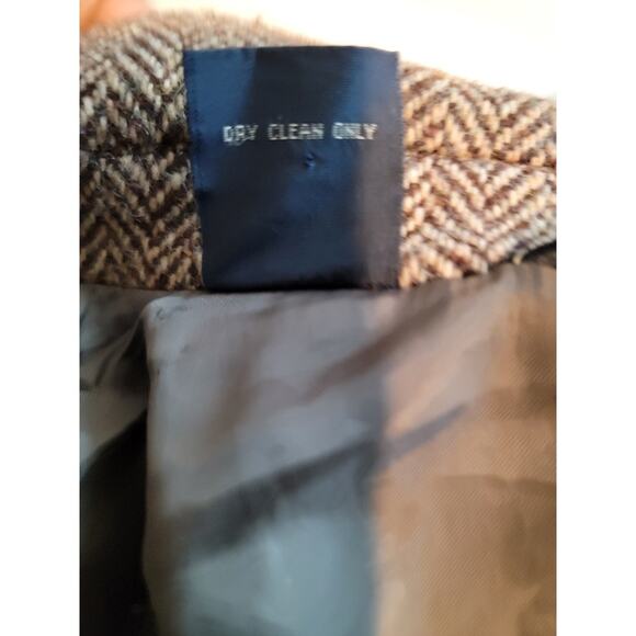 VTG Abercrombie & Fitch Harris Tweed Sport Coat Blazer Wool Men's Sz XL Brown - Picture 12 of 13